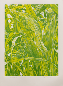 Raymundo Munoz, Corn Plant 03, Linocut